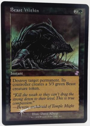 FOIL Beast Within from Time Spiral: Remastered Proxy