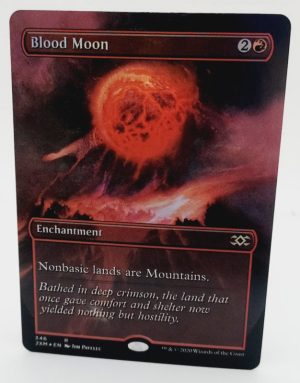 FOIL Blood Moon (Borderless) Box Topper from Double Masters Proxy
