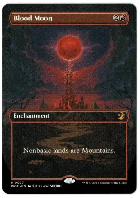 Blood Moon Borderless Woe Magic the Gathering Proxy