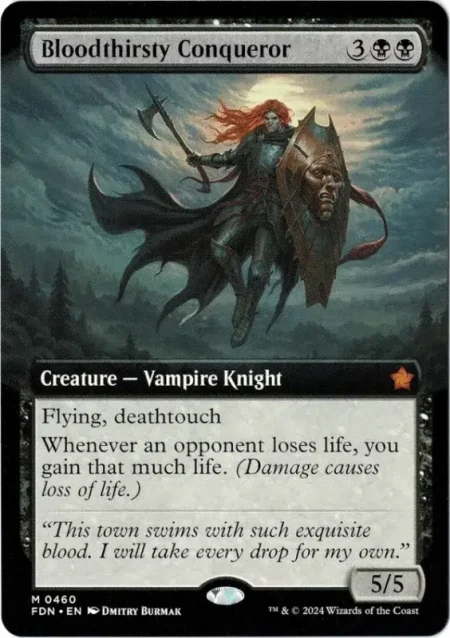 Bloodthirsty Conqueror Ext Art Magic the Gathering Proxy