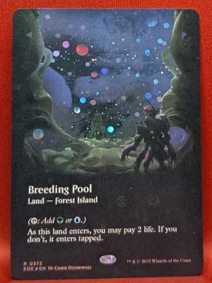 GALAXY FOIL Breeding Pool (Borderless)(373) from Edge of Eternities Magic the Gathering Proxy