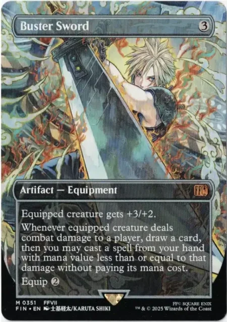 Buster Sword Borderless Magic the Gathering Proxy