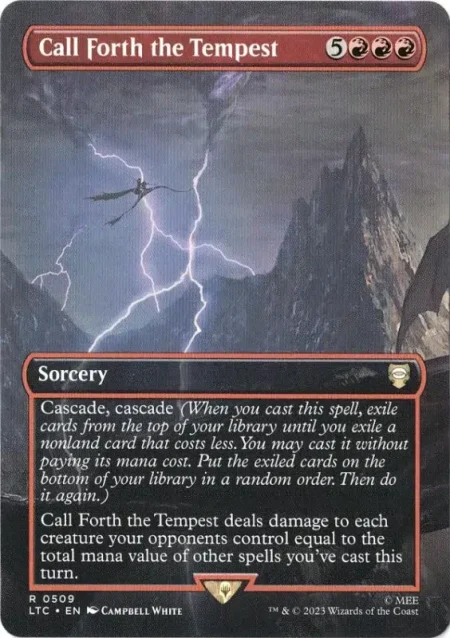 Call Forth the Tempest (Borderless) from Tales of Middle-earth Commander Magic the Gathering Proxy