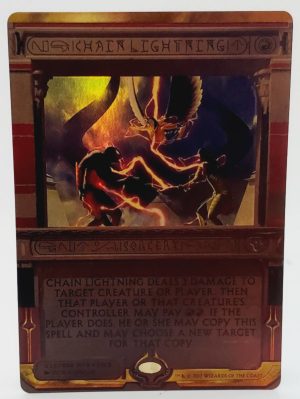 FOIL Chain Lightning from Amonkhet Invocations Proxy