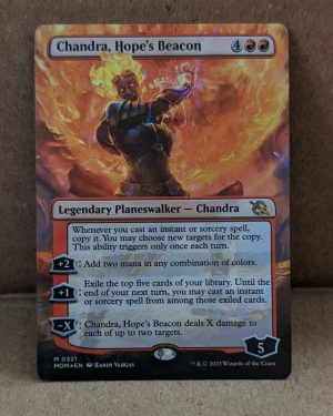 FOIL Chandra, Hope's Beacon (Borderless) from March of the Machine Proxy