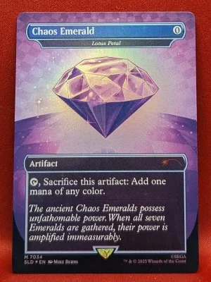 FOIL Chaos Emerald from Lotus Petal (7034) from Secret Lair Drop Series Magic the Gathering Proxy