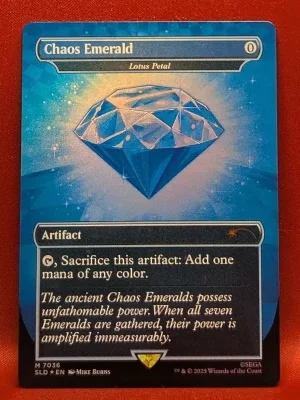 FOIL Chaos Emerald from Lotus Petal (7036) from Secret Lair Drop Series Magic the Gathering Proxy