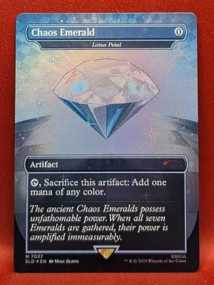 FOIL Chaos Emerald from Lotus Petal (7037) from Secret Lair Drop Series Magic the Gathering Proxy