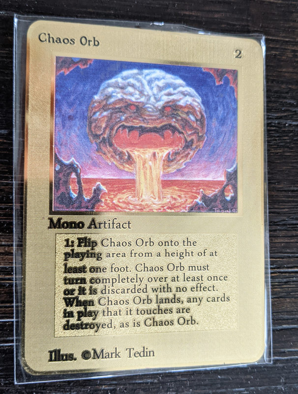 GOLD Chaos Orb metal collector's Replica