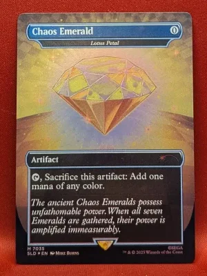 FOIL Chaos Emerald from Lotus Petal (7035) from Secret Lair Drop Series Magic the Gathering Proxy