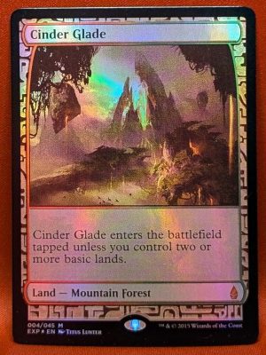 FOIL Cinder Glade from Zendikar Expeditions Magic the Gathering Proxy