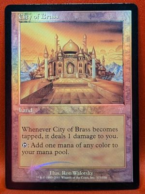 FOIL City of Brass from 7th Edition Magic the Gathering Proxy