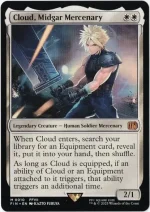 Cloud, Midgar Mercenary Magic the Gathering MTG Proxy