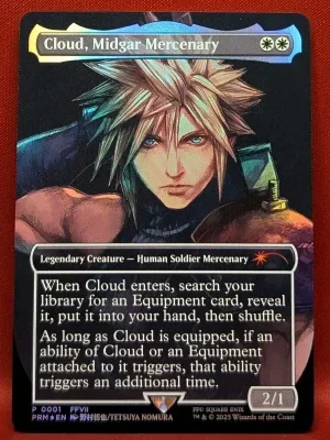 FOIL Cloud, Midgar Mercenary from Pro Tour Promo Magic the Gathering Proxy