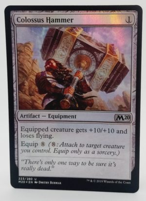 FOIL Colossus Hammer from Core Set 2020 Proxy
