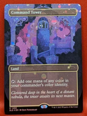GALAXY FOIL Command Tower (1496) from Secret Lair Drop Series Magic the Gathering Proxy