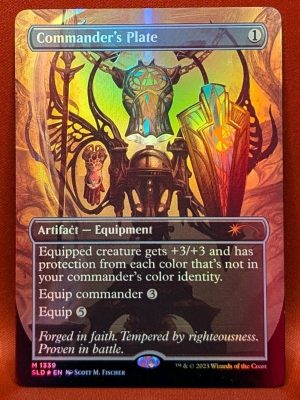 FOIL Commander's Plate (1339) from Secret Lair Drop Series Magic the Gathering Proxy