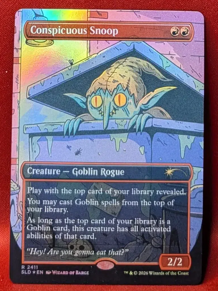 FOIL Conspicuous Snoop (2411) from Secret Lair Drop Magic the Gathering Proxy