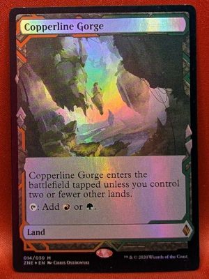 FOIL Copperline Gorge from Zendikar Rising Expedition Magic the Gathering Proxy