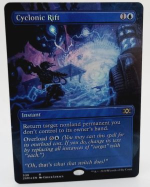 FOIL Cyclonic Rift (Extended Art) Box Topper from Double Masters Proxy