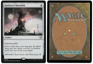 Darksteel Monolith from Commander Masters Magic the Gathering Proxy