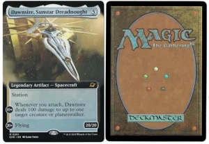 Dawnsire, Sunstar Dreadnought (Extended Art) from Edge of Eternities Magic the Gathering Proxy