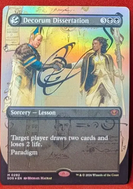 FOIL Decorum Dissertation (Borderless) from Secrets of Strixhaven Magic the Gathering Proxy