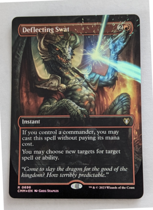 FOIL Deflecting Swat (Borderless) from Commander Masters Proxy