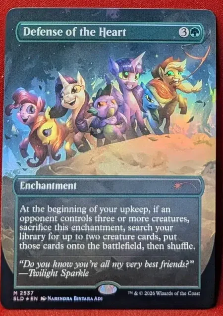 FOIL Defense of the Heart (2537) from Secret Lair Drop Magic the Gathering Proxy