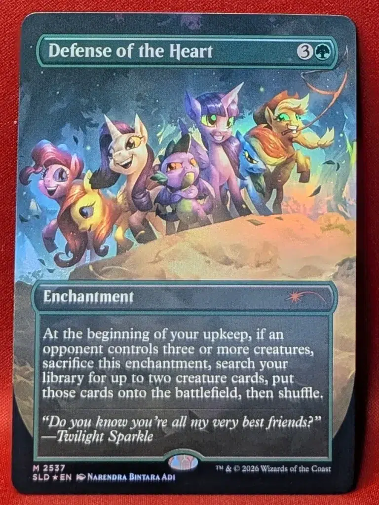 FOIL Defense of the Heart (2537) from Secret Lair Drop Magic the Gathering Proxy