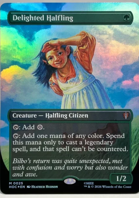 Delighted halfling bord hobbit foil – magic the gathering proxy