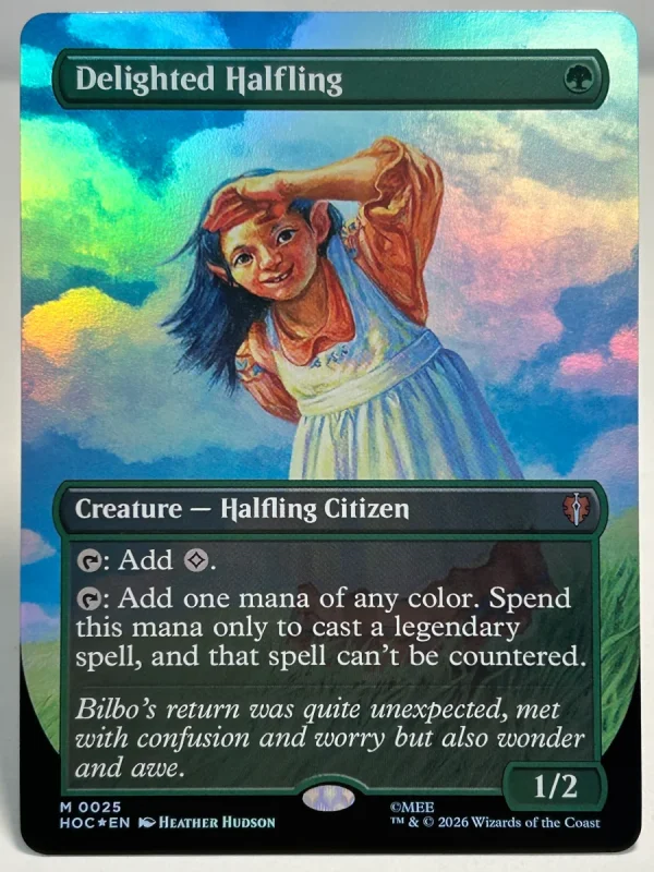 Delighted halfling bord hobbit foil – magic the gathering proxy