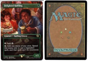 Delighted Halfling (Borderless) from Universes Beyond: The Lord of the Rings: Tales of Middle-earth Proxy