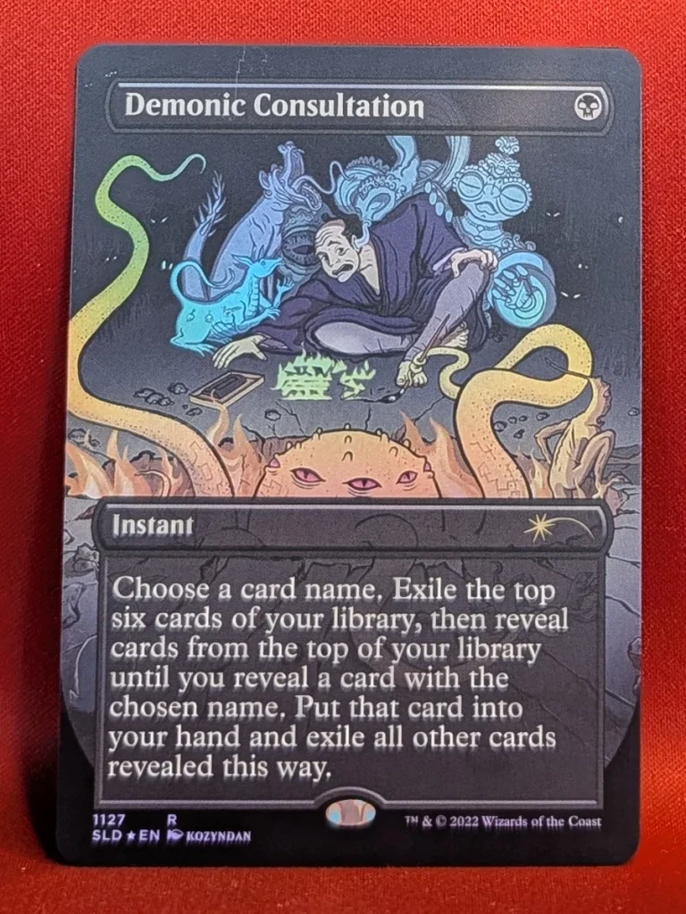 FOIL Demonic Consultation (1127) from Secret Lair Drop Magic the Gathering Proxy