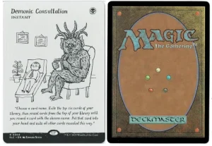 Demonic Consultation from Secret Lair Drop Countdown Kit Magic the Gathering Proxy