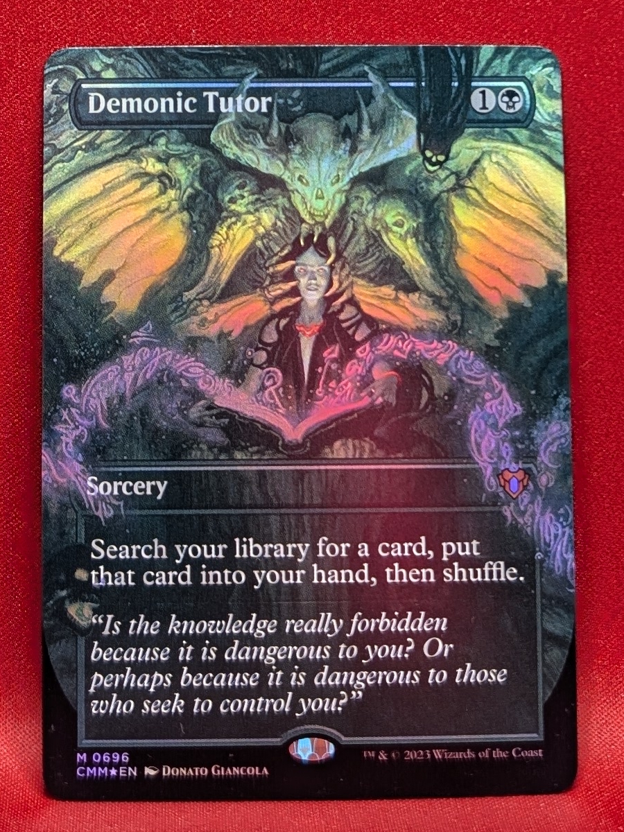 thumbnail image 2 of Demonic Tutor - Custom Magic The Gathering Card - High Quality 2 of 4