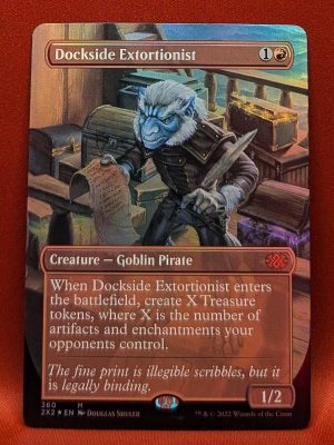 FOIL Dockside Extortionist (Borderless) from Double Masters 2022 Magic the Gathering Proxy