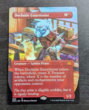 FOIL Dockside Extortionist (Borderless) from Double Masters 2022 Proxy