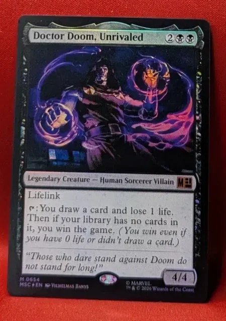 FOIL Doctor Doom, Unrivaled from Marvel Super Heroes Commander Magic the Gathering Proxy