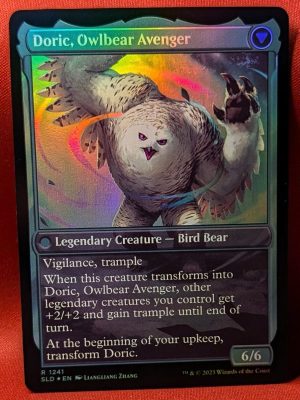 FOIL Doric, Nature's Warden/Doric, Owlbear Avenger from Secret Lair Drop Magic the Gathering Proxy