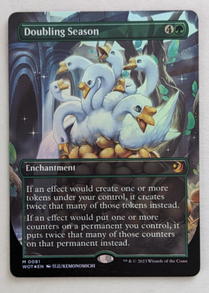 FOIL Doubling Season (Anime Borderless) from Wilds of Eldraine: Enchanting Tales Proxy
