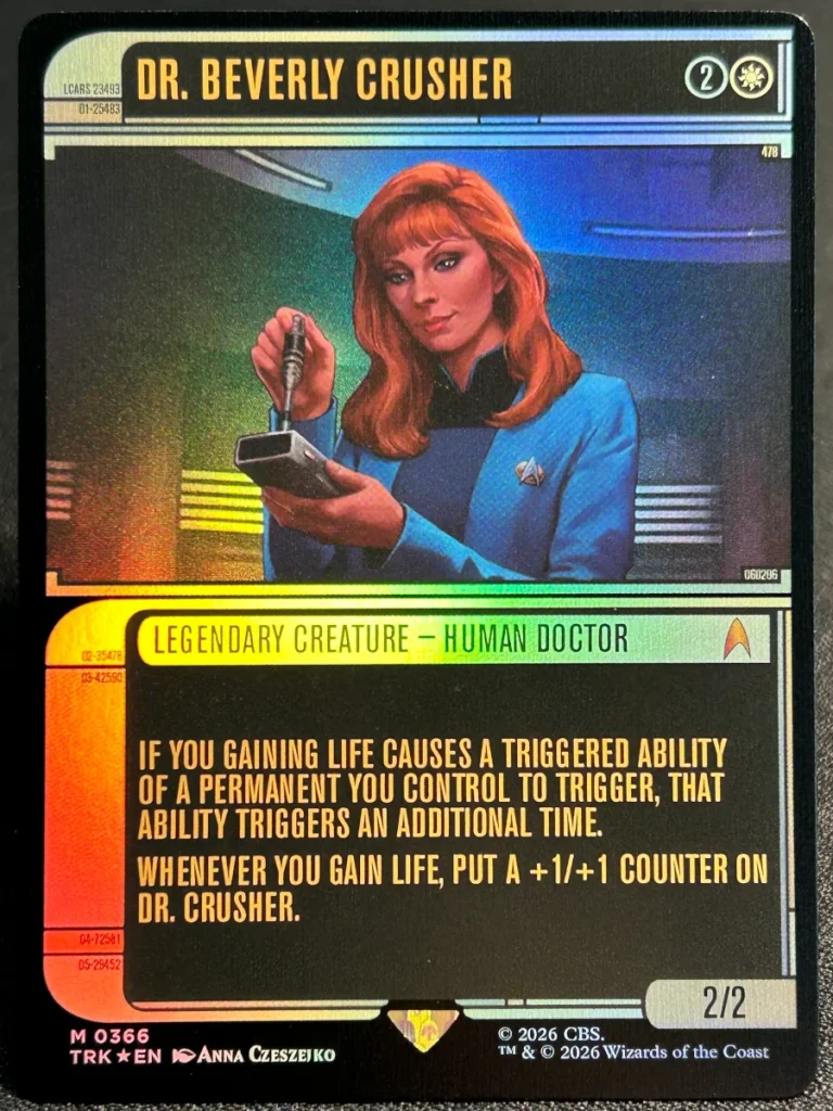 FOIL Dr. Beverly Crusher (Showcase) from Star Trek Magic the Gathering Proxy