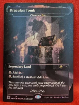 FOIL Dracula's Tomb (Phyrexian Tower) from Secret Lair Drop Magic the Gathering Proxy