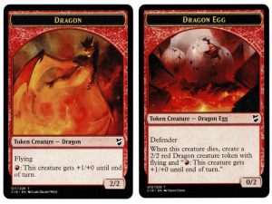 TOKEN Dragon Egg//Dragon Double-sided from Commander 2018