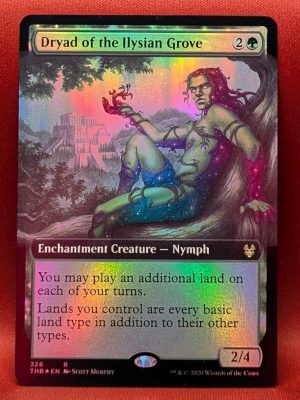 FOIL Dryad of the Ilysian Grove (Extended Art) from Theros Beyond Death Magic the Gathering Proxy