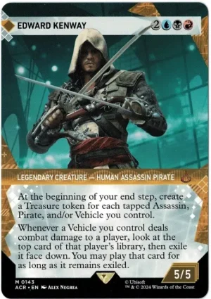 Edward Kenway (Borderless) from Universes Beyond: Assassin's Creed Magic the Gathering Proxy