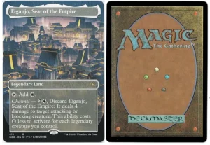 Eiganjo, Seat of the Empire (Borderless) from Kamigawa: Neon Dynasty Magic the Gathering Proxy