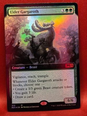 FOIL Elder Gargaroth (Extended Art) from Core Set 2021 Magic the Gathering Proxy