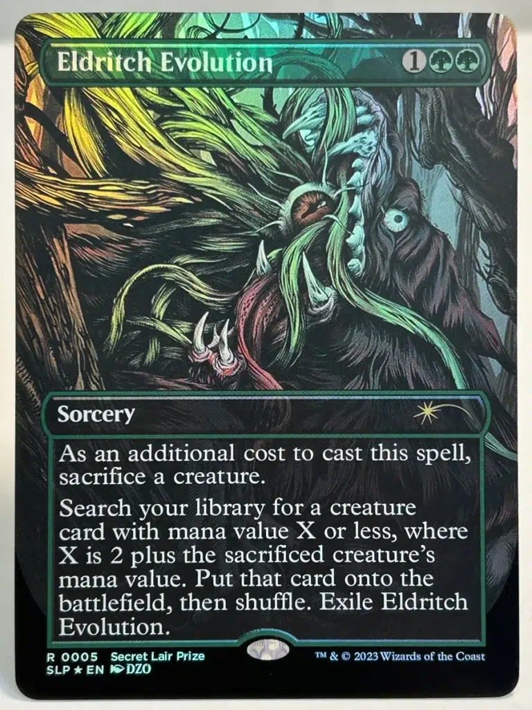 FOIL Eldritch Evolution from Secret Lair Showdown Magic the Gathering Proxy