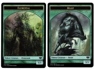 TOKEN Elemental//Beast Double-sided from Commander 2014